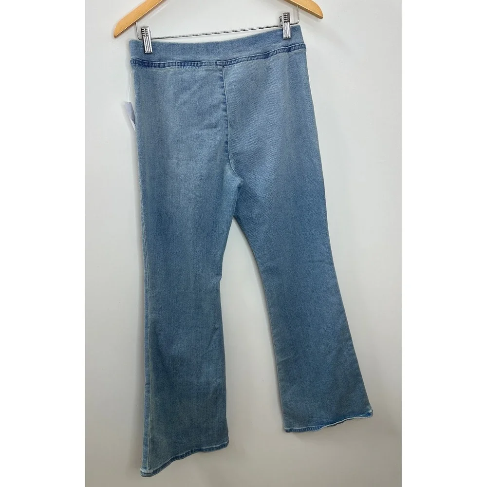 NWT GAP Kids High Rise Flare Jeggings Blue Denim Jean 14 Plus Light Wash Stretch